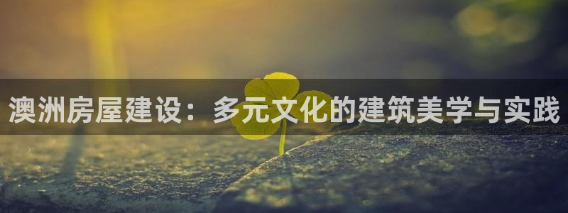 先锋娱乐币：澳洲房屋建设：多元文化的建筑美学与实践