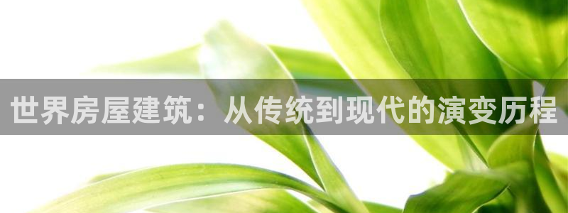 先锋岛娱乐：世界房屋建筑：从传统到现代的演变历程